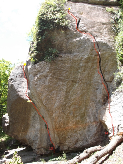 Wonderland, Valle Po, Piedmont - The trad climbing crag Wonderland, Valle Po, Piedmon, Italy
