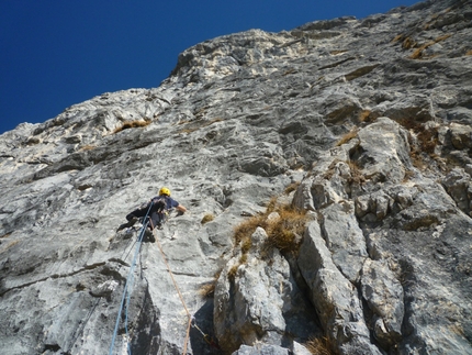 Andamento lento, first repeat and winter ascent by Baù and Geremia