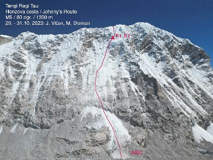New Czech climb on Tengi Ragi Tau in Nepal by Marek Disman, Jakub Vlček