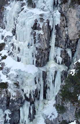 Nuove cascate di ghiaccio in Val Travenanzes, Dolomiti