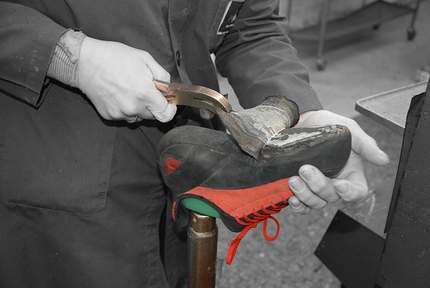 The art of resoling a climbing shoe