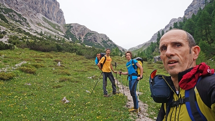50 anni son volati, 25 regalati - Monte Fibbion, Brenta Dolomites - The approach up Valle dei Cavai