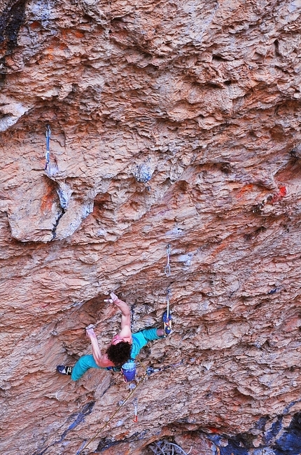 Adam Ondra - Adam Ondra climbing Stoking the Fire 9b at Santa Linya, Spain