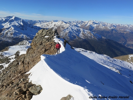 Monte Confinale, Alta Valtellina - Monte Confinale, Alta Valtellina: lungo la cresta SO