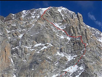 Ueli Steck, Mont Blanc, Innominata Ridge - The Innominata Ridge, Mont Blanc