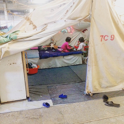 Nathalie Bini, Vasilika, Salonicco, Greece - In the Syrian refugee camp Vasilika at Salonicco, Greece