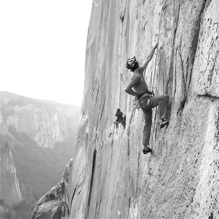 Adam Ondra, Dawn Wall, El Capitan, Yosemite - Adam Ondra attempting pitch 14 of Dawn Wall, El Capitan, Yosemite