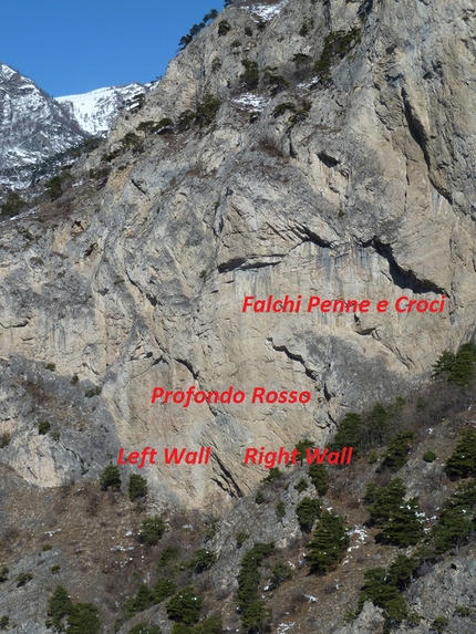 Cateissard, Valle di Susa - Cateissard, i settori Profondo Rosso e Falchi Penne e Croci