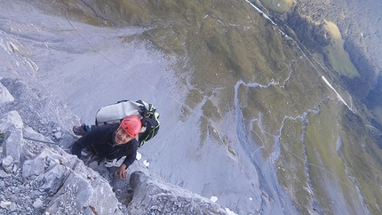 Alpinismo: nella Nordwand dell’Eiger - Maurizio Rossetto sulla via Le Chant du Cygne, parete Nord Eiger