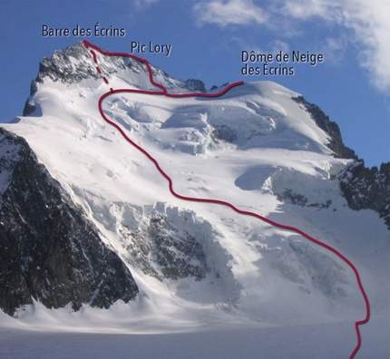 Barre des Écrins, Dôme de Neige, Scialpinismo e Sci Ripido, i 4000 delle Alpi - Barre des Écrins, Dôme de Neige