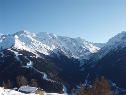 Scialpinismo Adamello - Calotta - La Calotta vista dalla Val Cane'