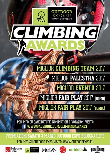 Climbing Awards a Outdoor Expo Bologna / Votazioni online fino al 23 febbraio