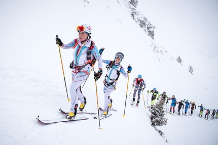 Transcavallo 2018, Alpago, scialpinismo - Durante la terza tappa della 35° gara di scialpinismo Transcavallo