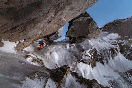 Cerro Cachet NE Face first ascent in Patagonia by Lukas Hinterberger, Nicolas Hojac, Stephan Siegrist