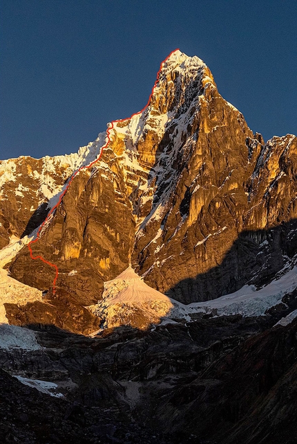 New climb on Jirishanca in Peru by Alik Berg, Quentin Roberts