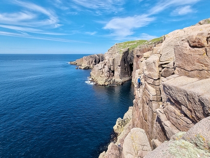 Rock climbing on Ireland's Gola Island