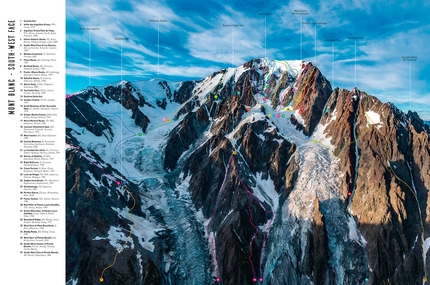 Alex Buisse, Mont Blanc Lines, Mont Blanc - The SW Face of Mont Blanc, from the book Mont Blanc Lines by Alex Buisse