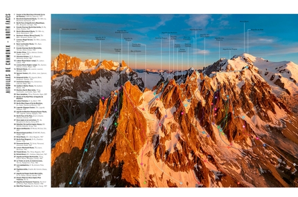 Alex Buisse, Mont Blanc Lines, Mont Blanc - Aiguilles du Chamonix, from the book Mont Blanc Lines by Alex Buisse