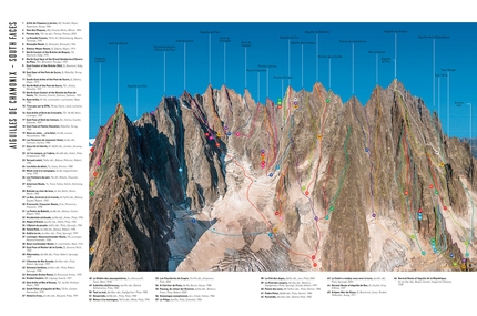 Alex Buisse, Mont Blanc Lines, Mont Blanc - Aiguilles du Chamonix south faces, from the book Mont Blanc Lines by Alex Buisse