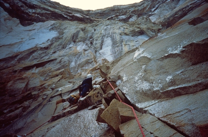 Silvo Karo, Bhagirathi III, India - Silvo Karo and Janez Jeglič climbing Bhagirathi III, 1990