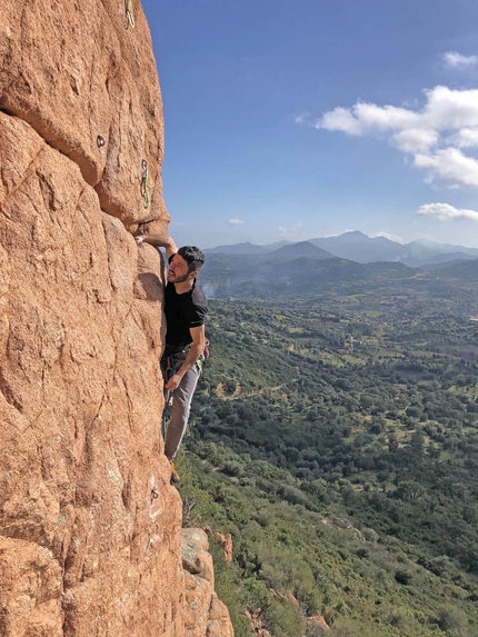 Loceri, Sardinia - Gianluca Deiana at sector Spritz climbing 'Margarita' (6a), Loceri, Sardinia