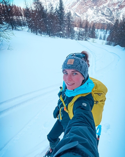 Solenne Piret  - Solenne Piret durante una gita scialpinistica