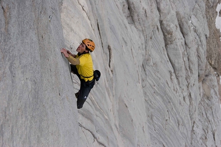 Hansjörg Auer remembers the Marmolada Fish route free solo