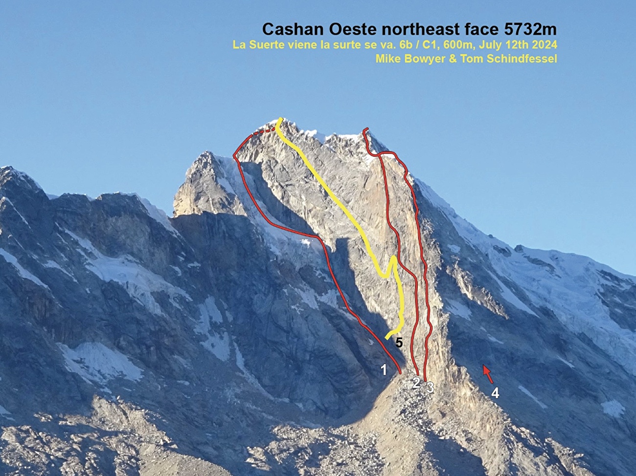 Nevado Cashan West Peru, Mike Bowyer, Tom Schindfessel