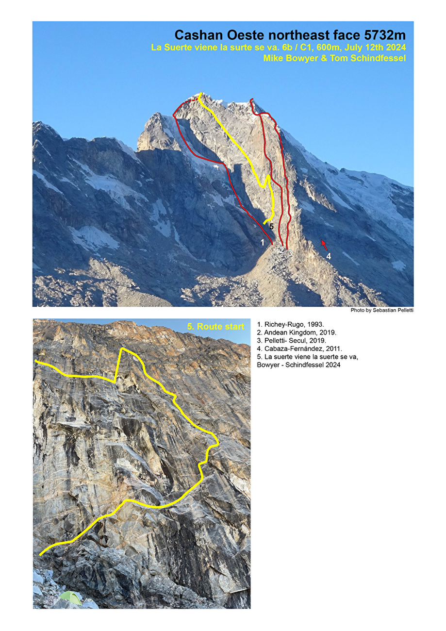 Nevado Cashan Ovest Perù, Mike Bowyer, Tom Schindfessel