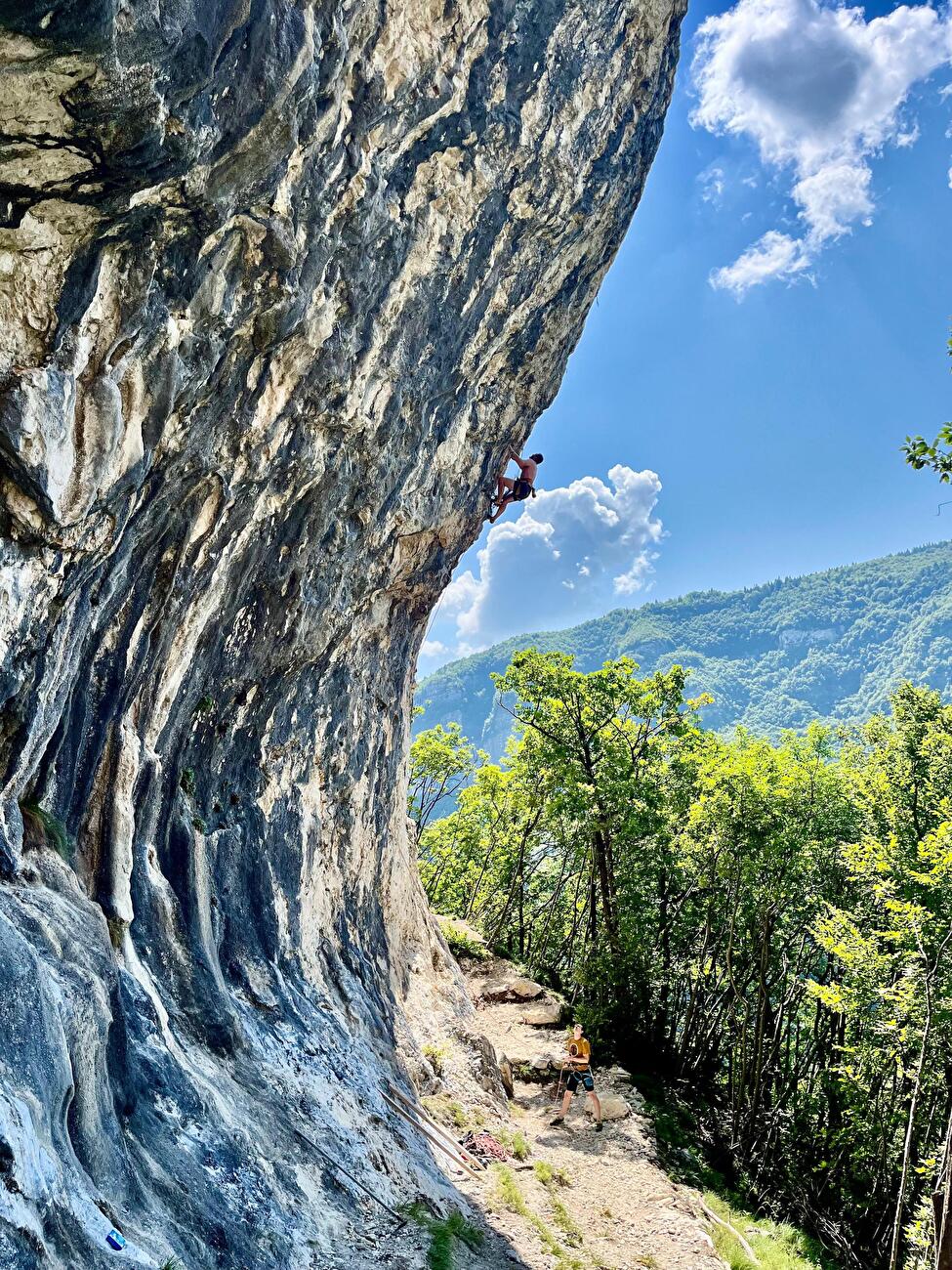 Climbing in Val d'Astico, Italy