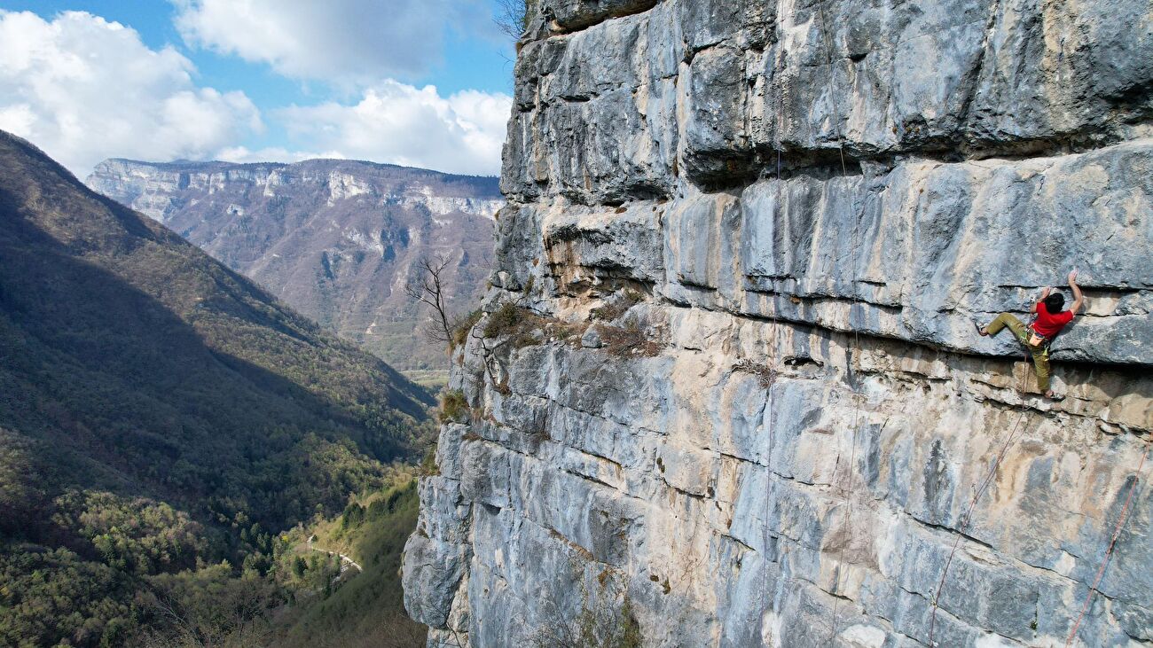 Climbing in Val d'Astico, Italy