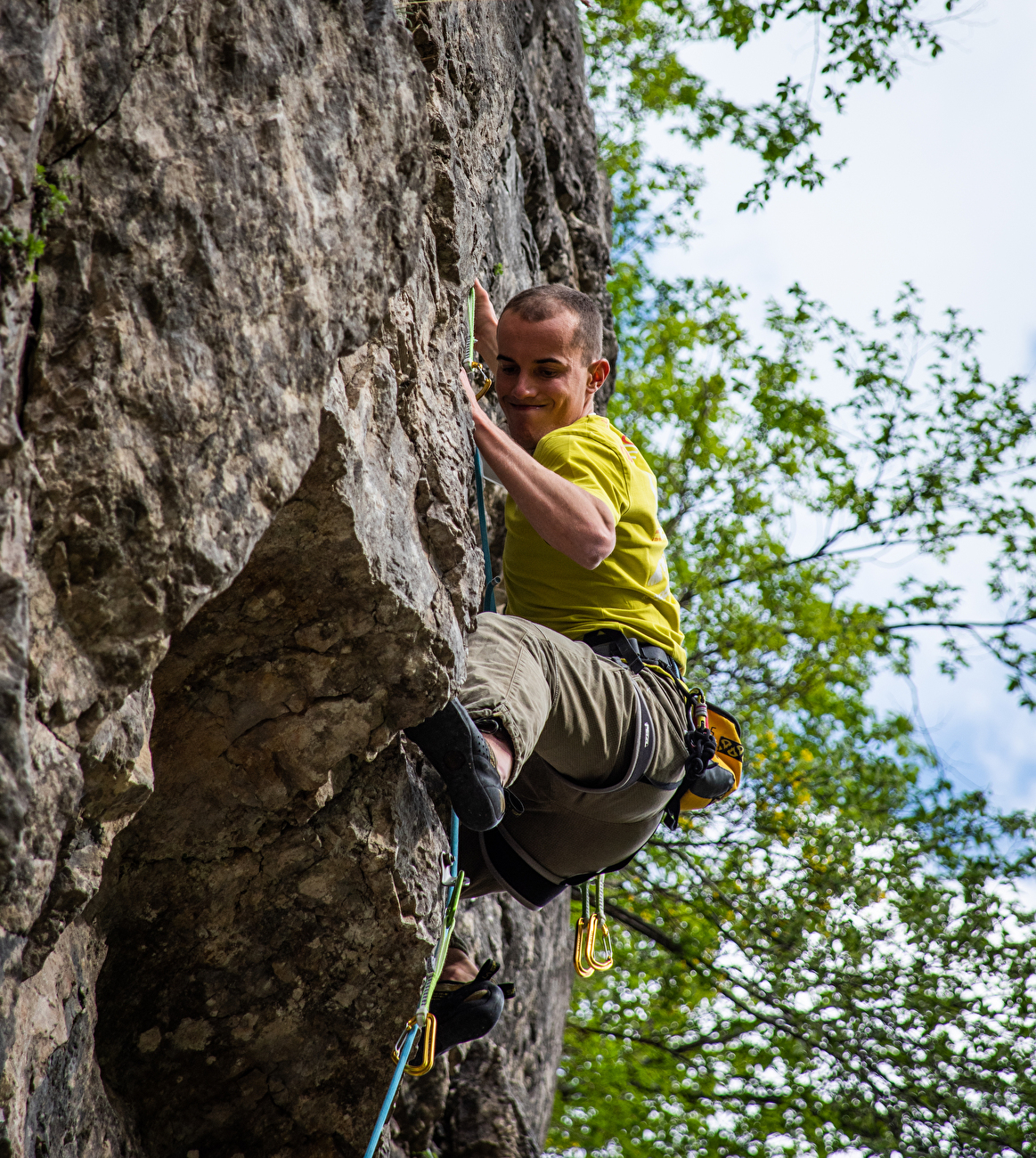 Climbing in Val d'Astico, Italy