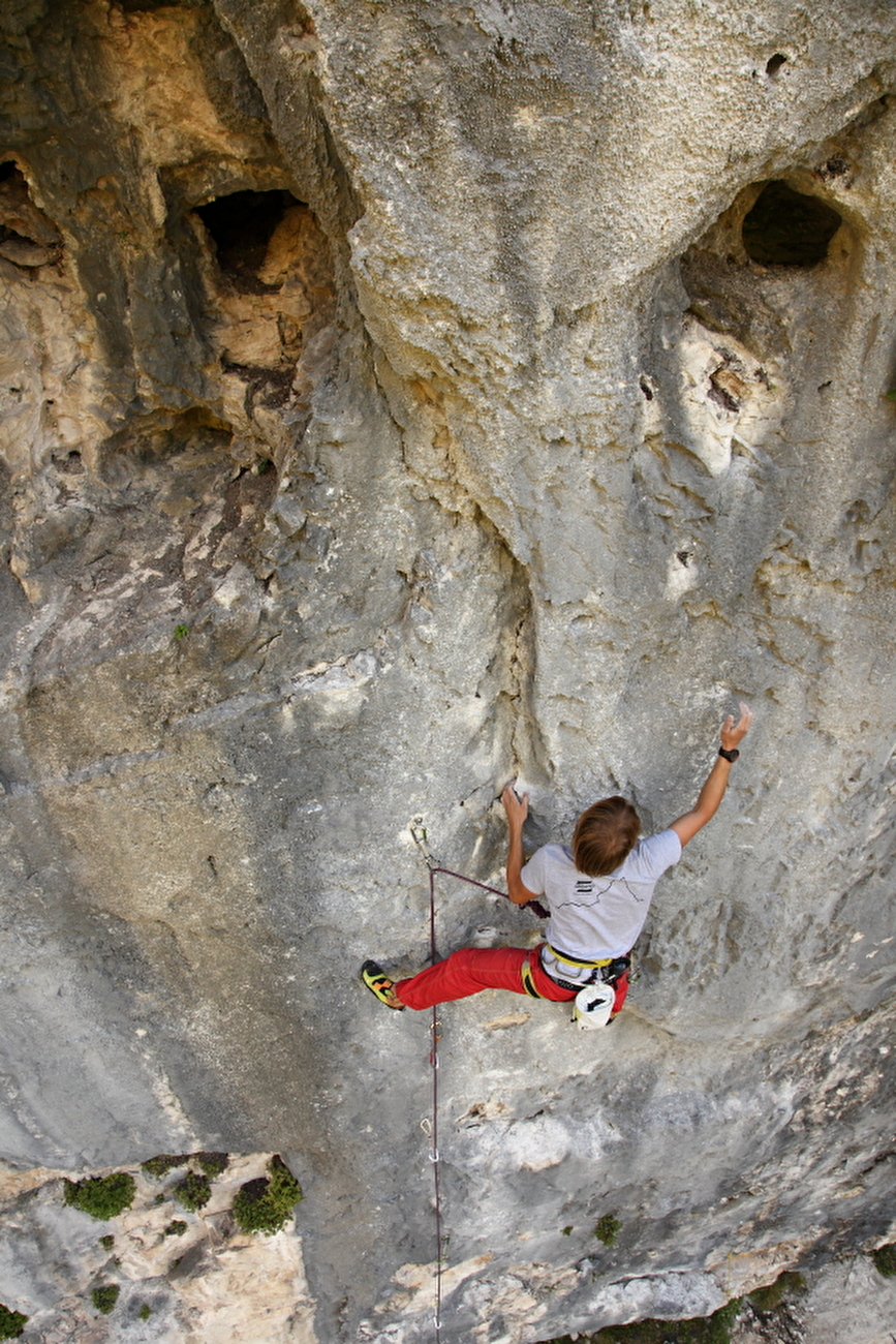 Climbing in Val d'Astico, Italy