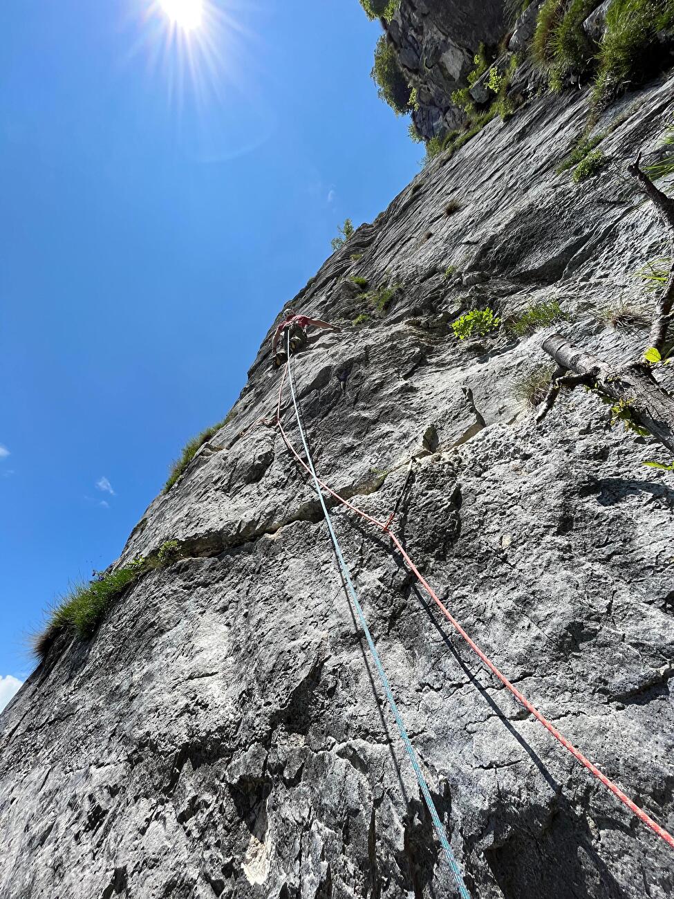 Climbing in Val d'Astico, Italy