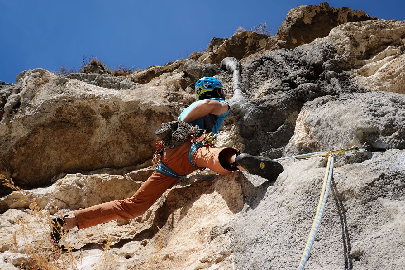 Climbing in Val d'Astico, Italy