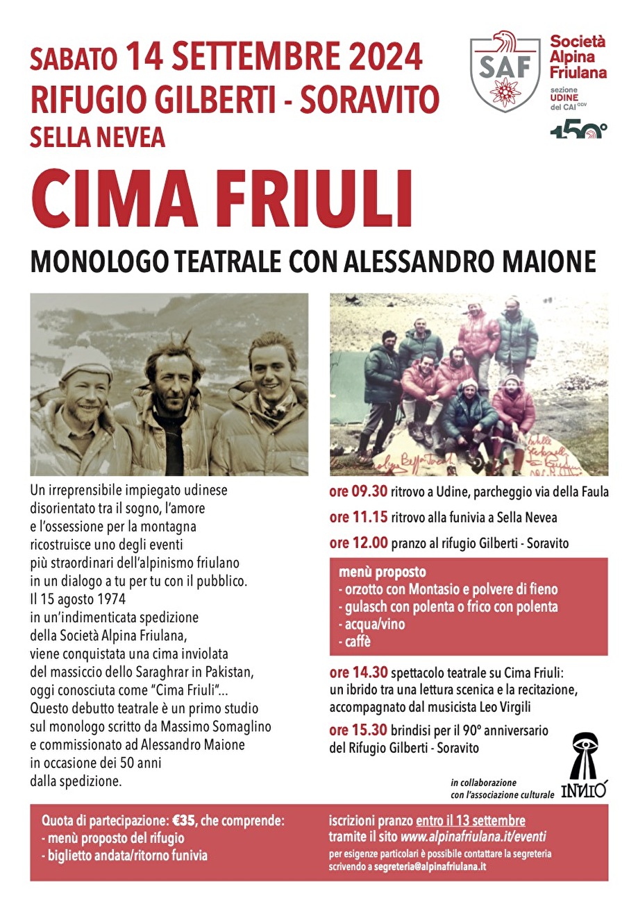 Cima Friuli al Rifugio Gilberti sulla spedizione del centenario della SAF