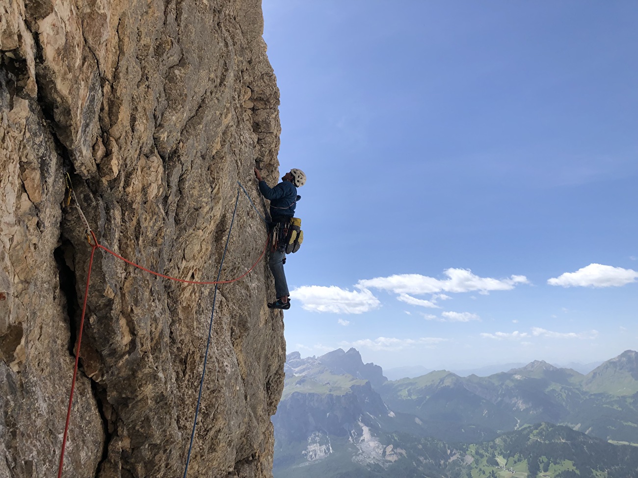 Diretta Grande Muro, Sass de la Crusc, Dolomites, Matteo Bicego, Andrea Doardi