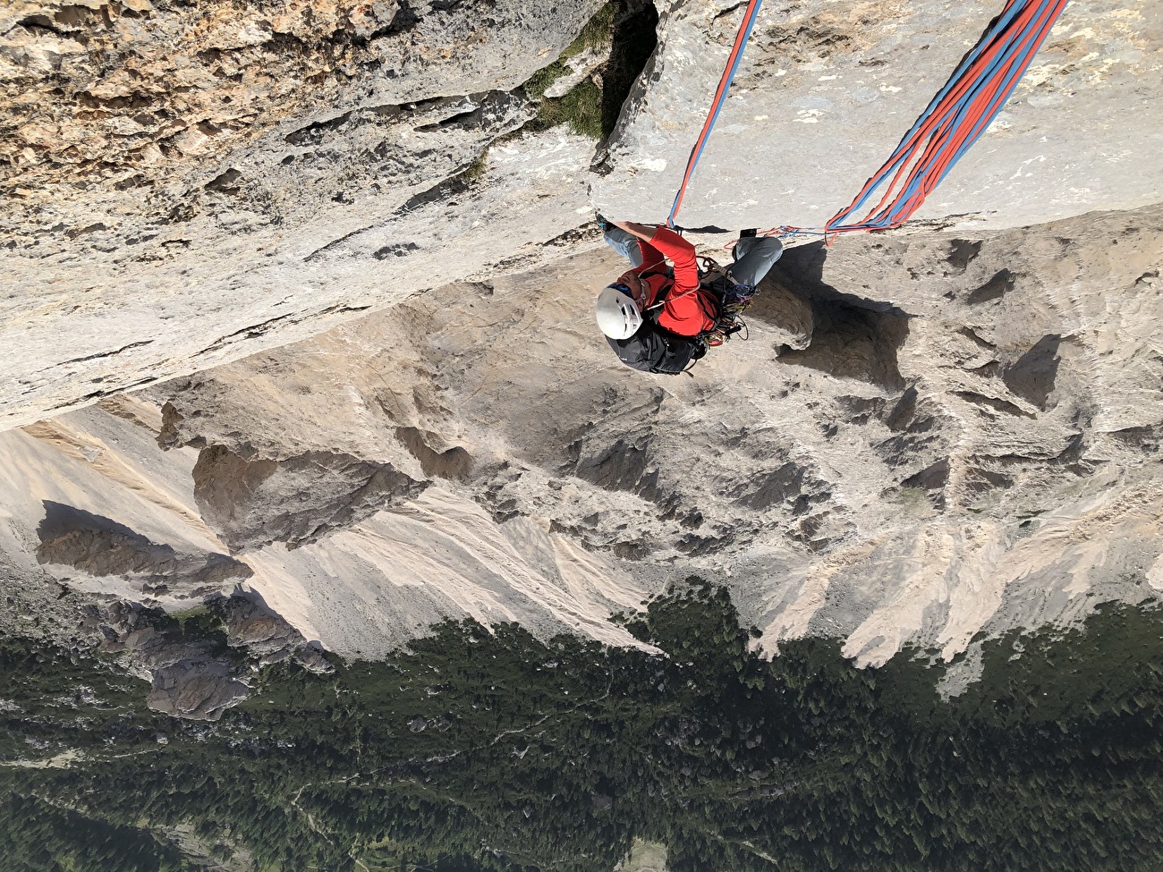 Diretta Grande Muro, Sass de la Crusc, Dolomiti, Matteo Bicego, Andrea Doardi