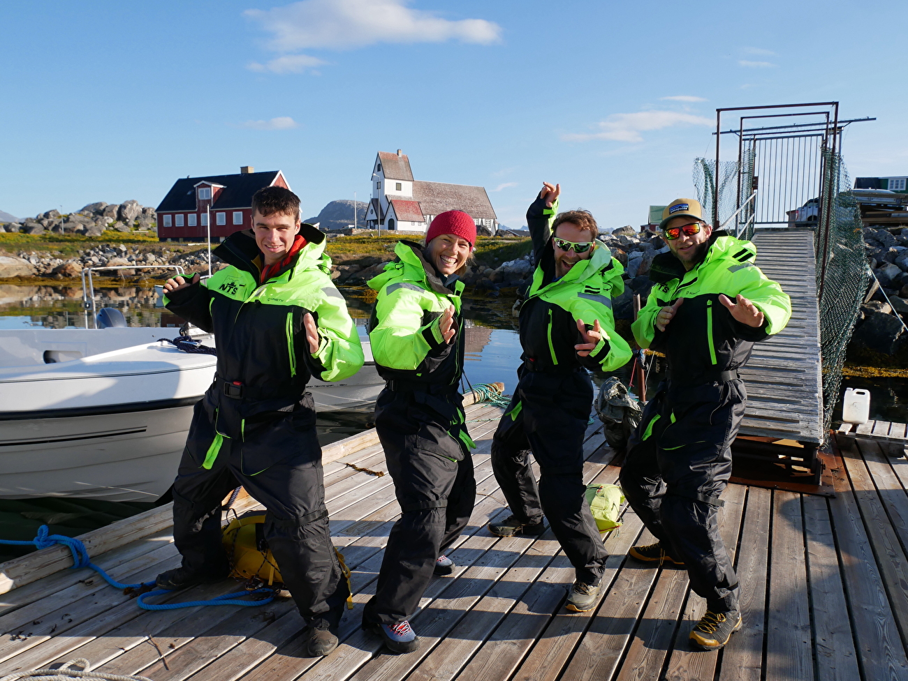 Torsukattak Fjord, Groenlandia, Miška Izakovičová, Callum Johnson, Tim Miller, Simon Smith