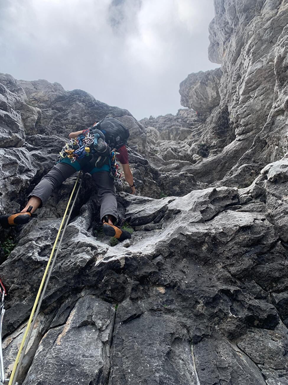 Via Decima, Pala delle Masenade, Moiazza, Dolomites