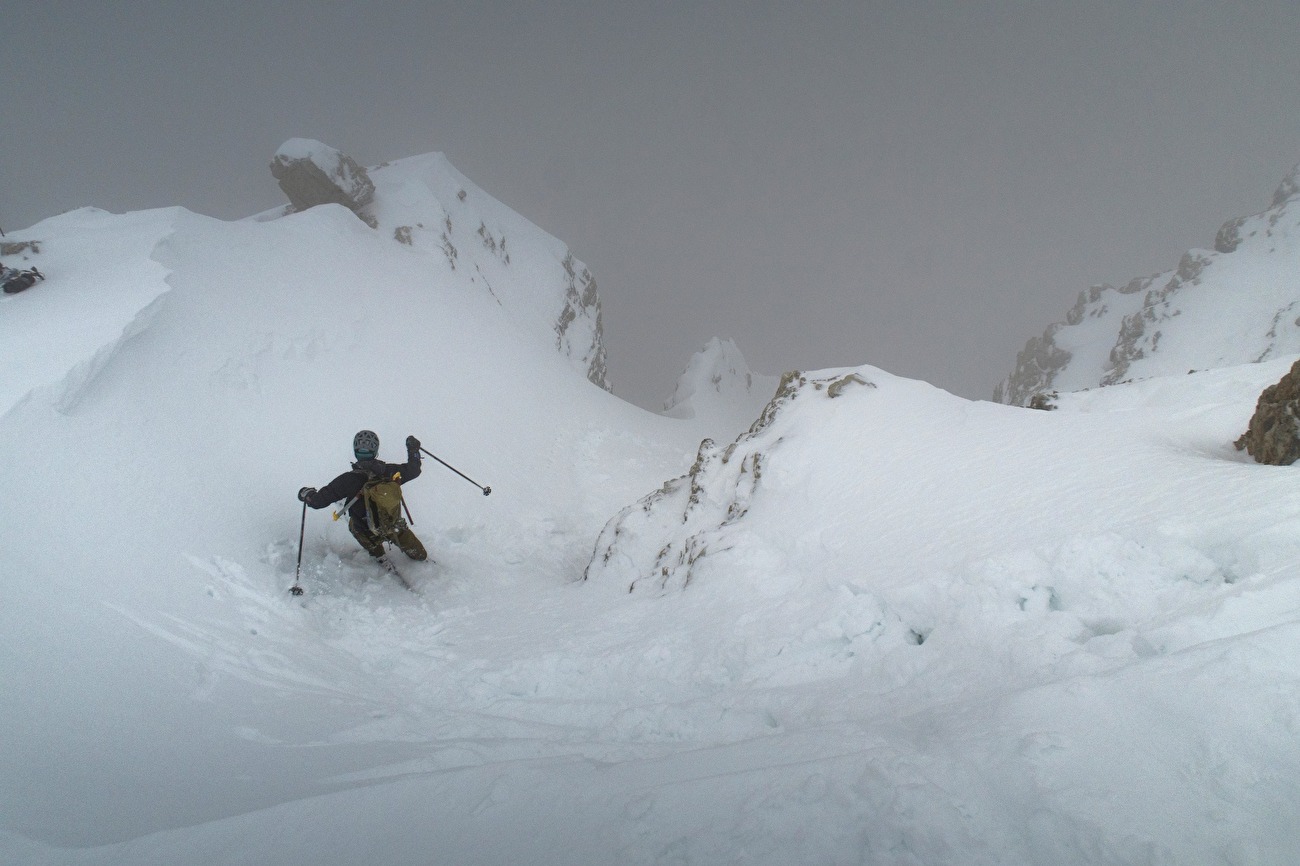 Dolomites steep skiing 2024