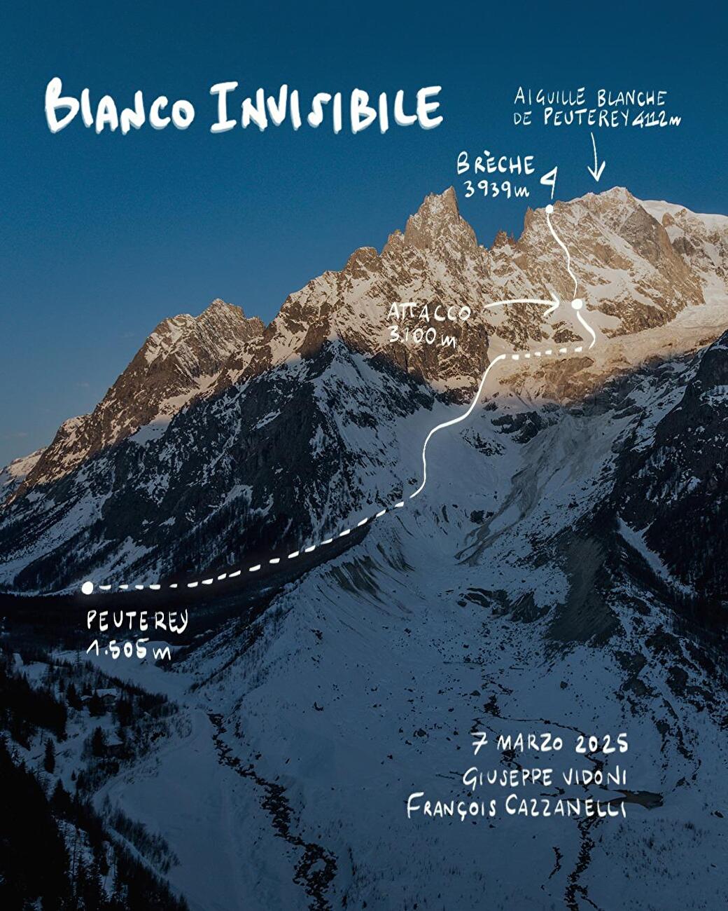 Bianco Invisibile, Aiguille Blanche de Peuterey, Mont Blanc, François Cazzanelli, Giuseppe Vidoni