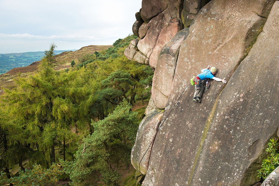 Climbing grades Michele della Vigna climbing the famous E3 6a