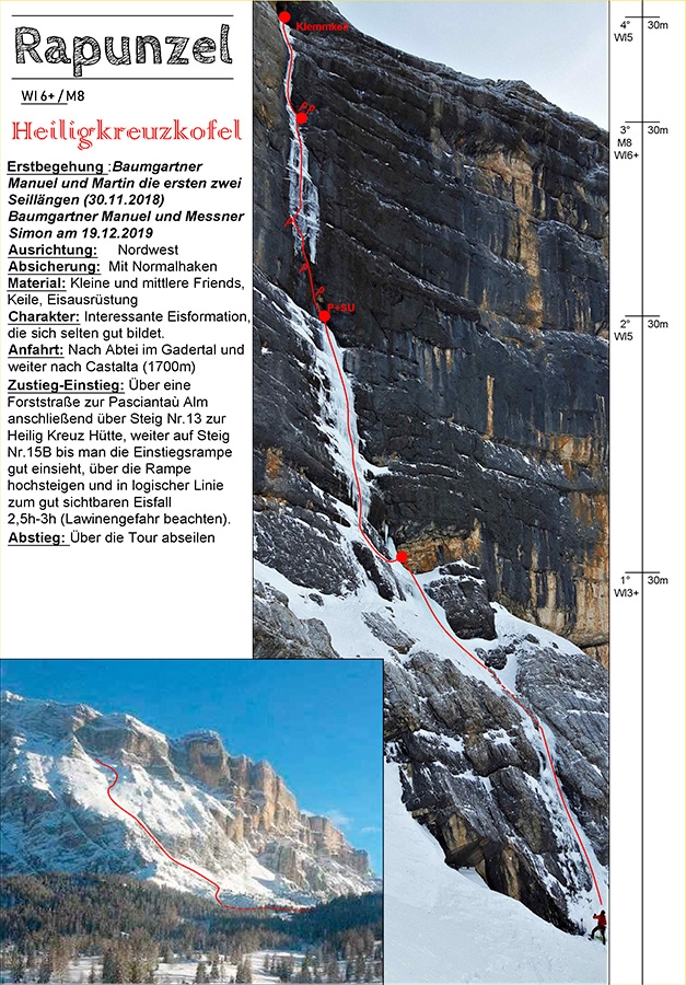 Heiligkreuzkofel Dolomites, Simon Messner, Manuel Baumgartner