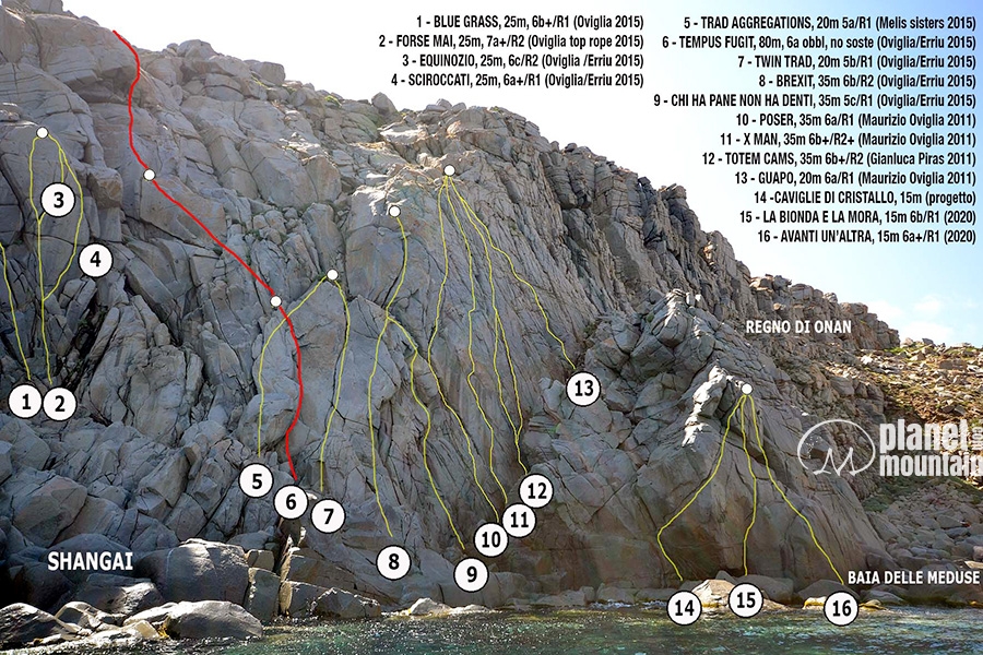 Capo Pecora Sardinia trad climbing