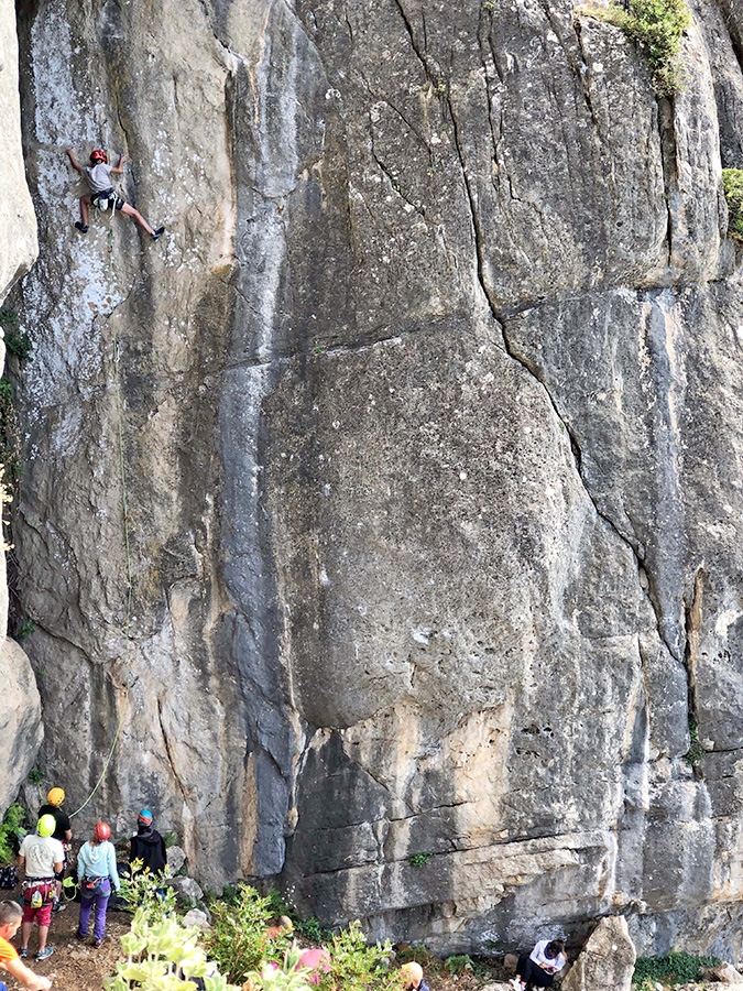 Rock climbing at Lula in Sardinia