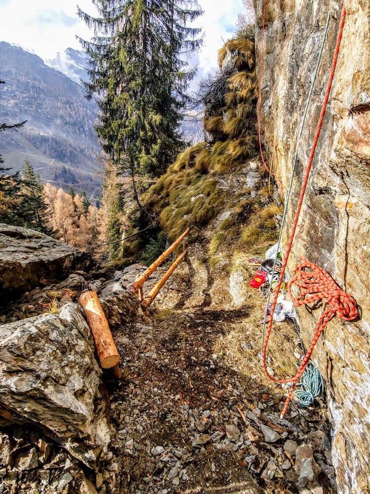 Lockdown, falesia total dry tooling, Val Gerola, Cristiano Candiotto