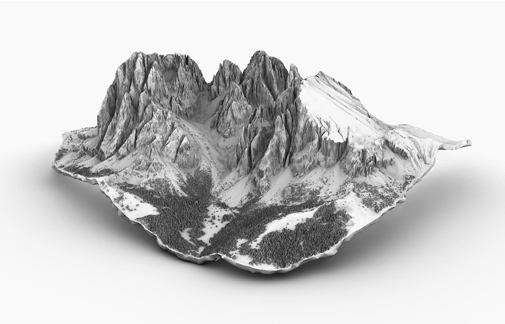 Stampe 3D, montagna, Territoriotipo