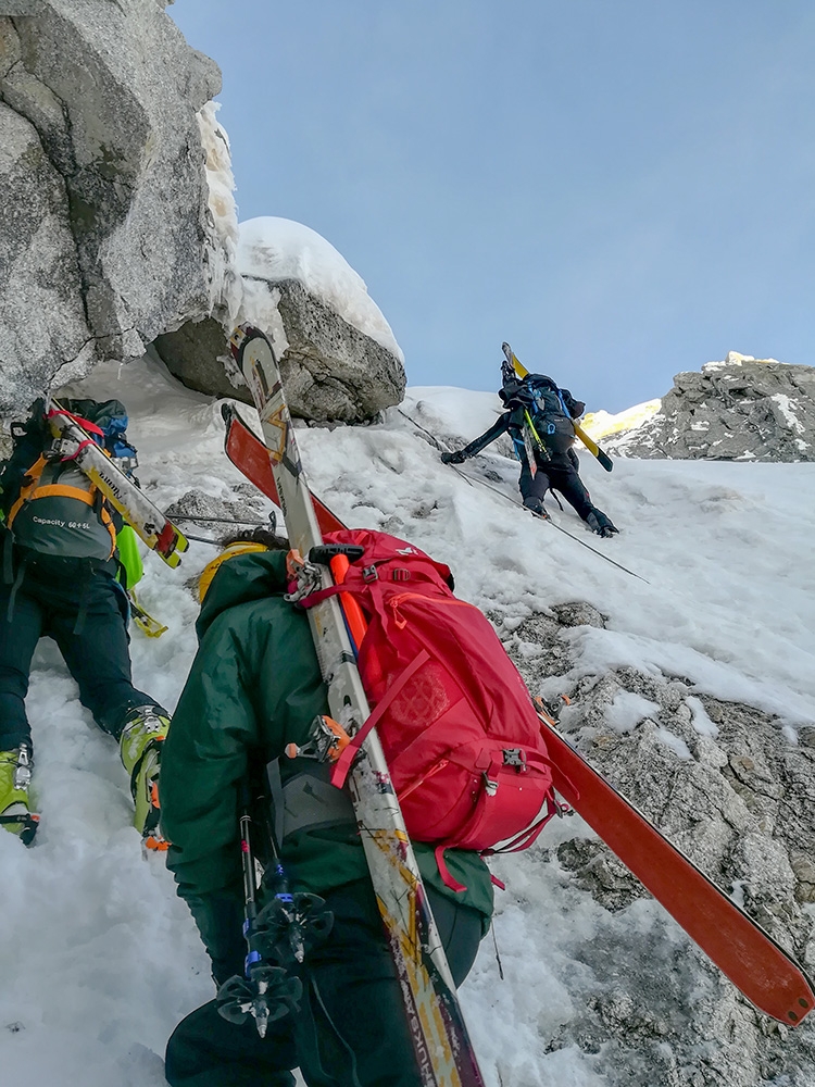 Ski mountaineering Masino and Bregaglia, Mattia Testa, Marco Gautiero, Riccardo Molteni, Luca Chiesa, Luca Bianchi 