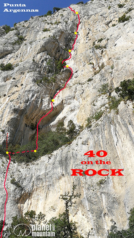 40 on the Rock, Punta Argennas, Sardinia, Rolando Larcher